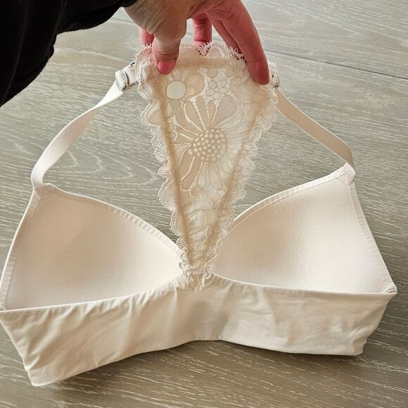 Aerie Cream Lace Back Bra - Picture 2 of 3